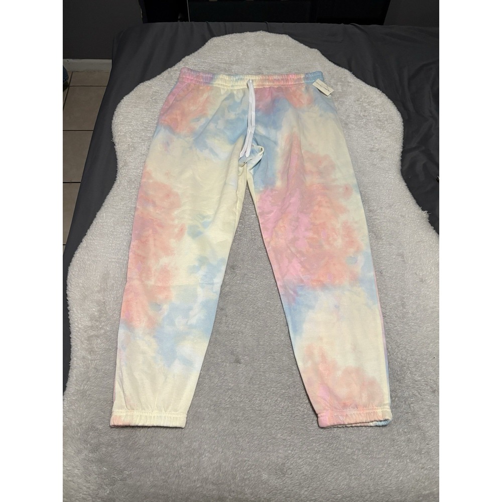 Bobbie Brooks Pastel Tie Dye Joggers Sweatpants Rainbow Lounge Pants Women 2X